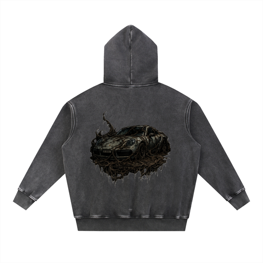Snow Wash Fleece Oversize Hoodie